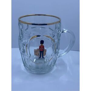 Buckingham Palace half pint glass gold rim trim